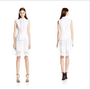 JONATHAN SIMKHAI Oxford Ruffle Dress